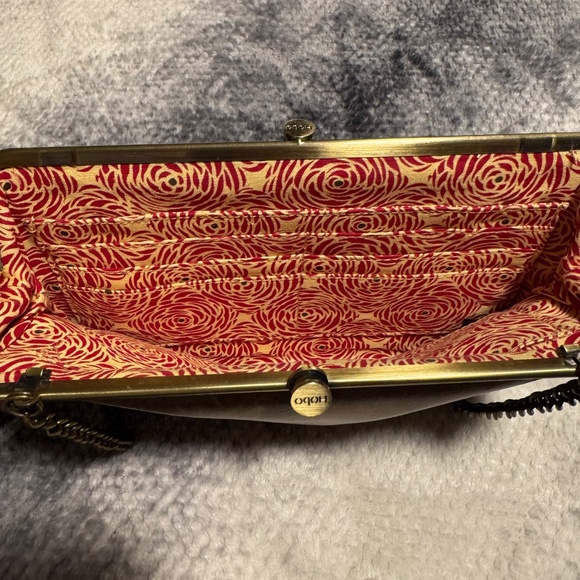 Vintage HOBO International Lauren In Natural Clutch Wallet 100% Genuine Leather - Picture 7 of 16
